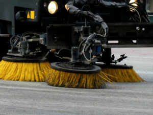 closeup shot of a sweeping machine cleaning the fl 2025 02 09 01 12 39 utc