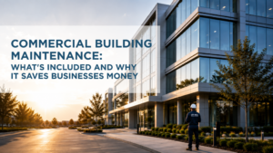Commercial building maintenance for a professionally maintained commercial property