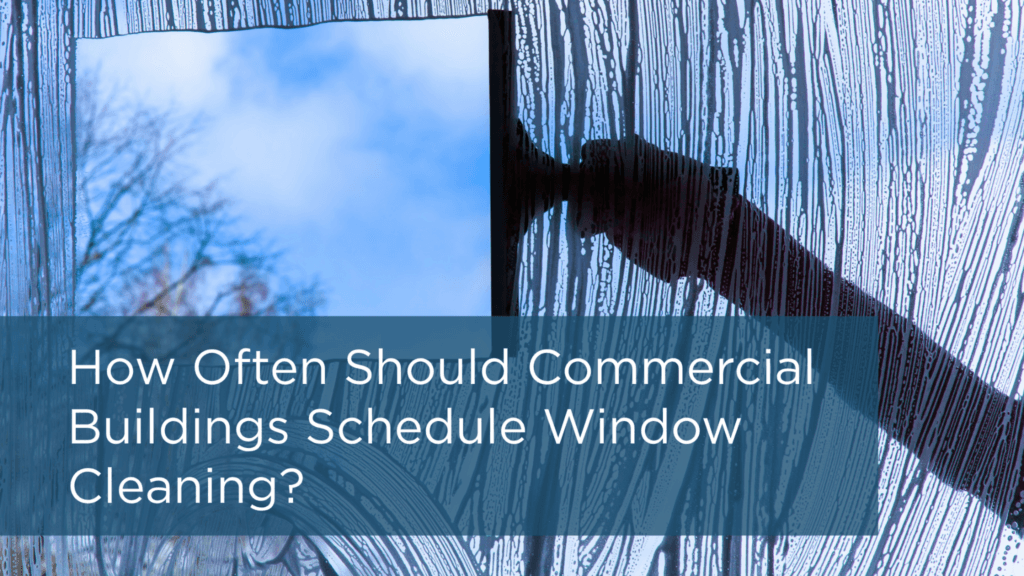 Commercial window cleaning for a professional building exterior
